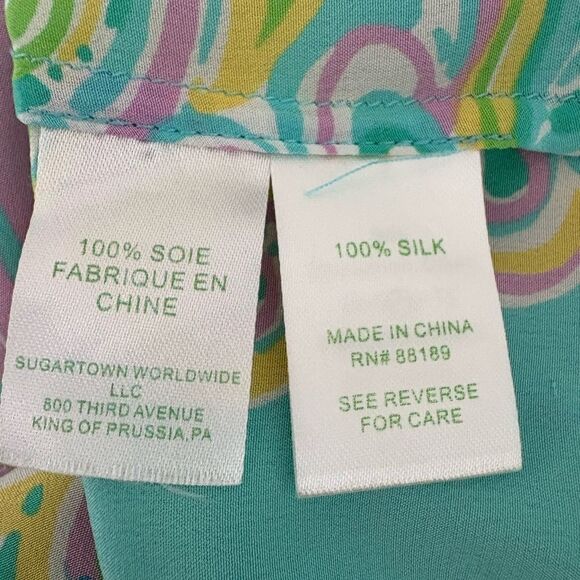 Lilly Pulitzer Elsa Top 100% Silk Size Small - Picture 5 of 5